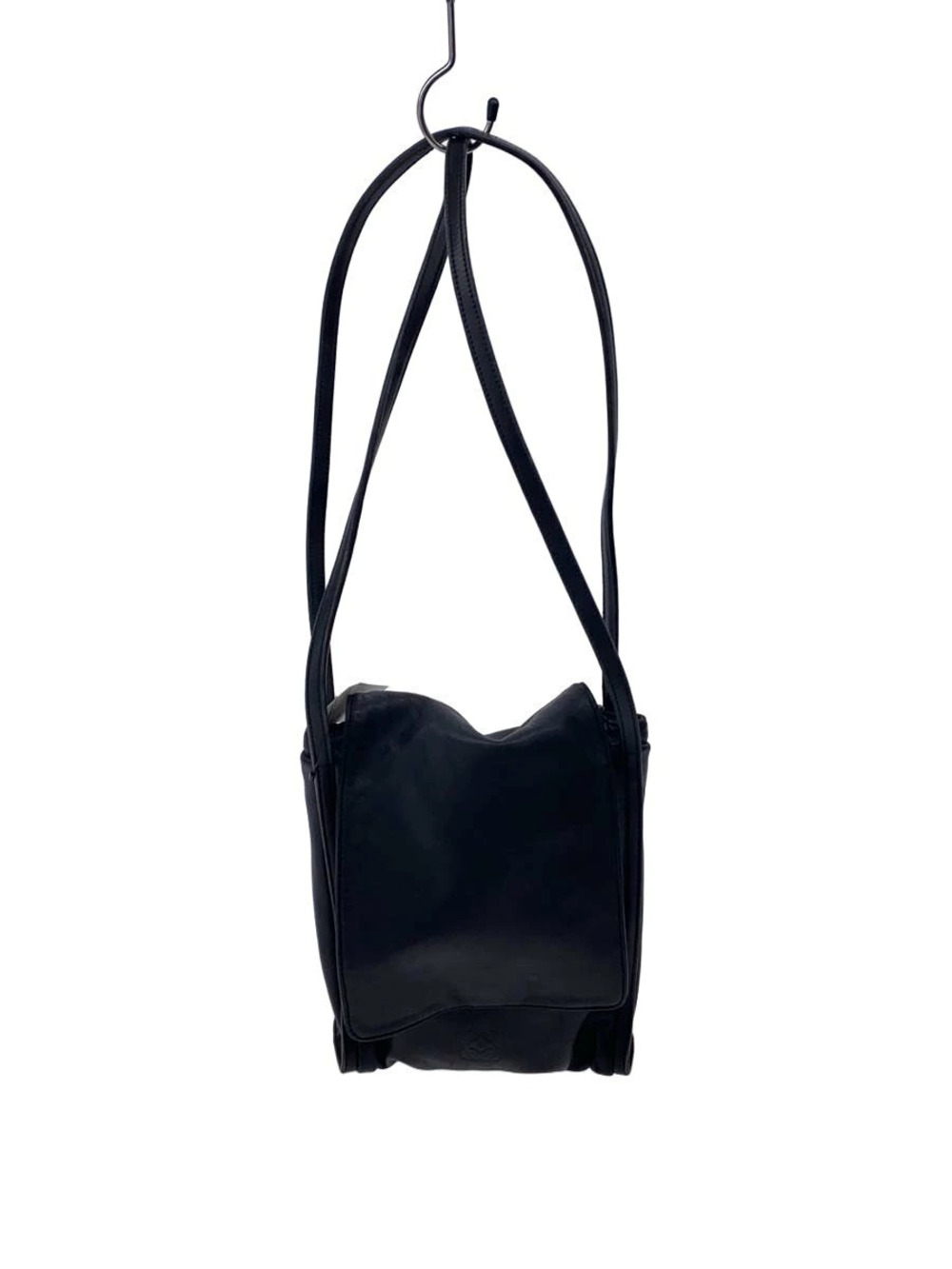 Loewe Anagram Shoulder Bag Leather Black Solid